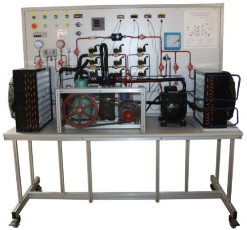 Equipo de educación de enseñanza de control de refrigeración de compresor múltiple para equipo de entrenamiento de condensador de laboratorio escolar