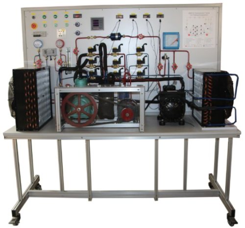 Entraîneur de compétences de refroidisseur d'air avec compresseur semi-hermétique Équipement d'enseignement Équipement de formation au condenseur