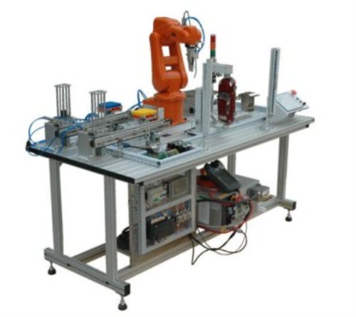 Sistema de treinamento básico de robô industrial Equipamento de educação didática para laboratório escolar Equipamento de treinamento de mecatrônica