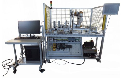 Braço de robô colaborativo de 6 eixos com câmera e garra Equipamento de educação didática Equipamento de treinamento de mecatrônica