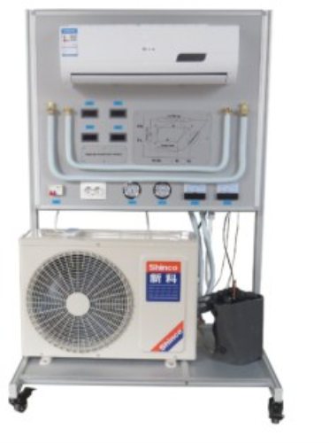 Sistema de estación única de compresor dividido encendido/apagado + equipo educativo de enseñanza de pared equipo de entrenamiento de aire acondicionado