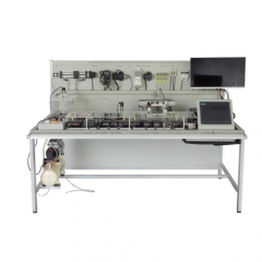 Estación de trabajo PLC con interfaz HID, kit de sensores y actuadores, sistema de cinta transportadora y kit de demostración del sistema SCADA (control de supervisión y adquisición de datos) Equipo de enseñanza Equipo de laboratorio eléctrico