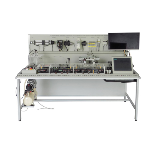 Poste de travail PLC avec interface HID, kit de capteurs et actionneurs, système de bande transporteuse et kit de démonstration du système SCADA (contrôle de surveillance et acquisition de données) Équipement pédagogique Équipement de laboratoire électriq