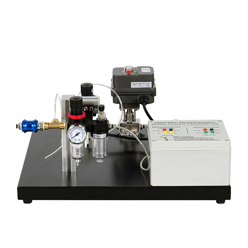 Kit Eletropneumático Controle de Fluxo em Linha Pneumática Equipamento de Treinamento em Laboratório Educacional Equipamento de Treinamento em Mecatrônica