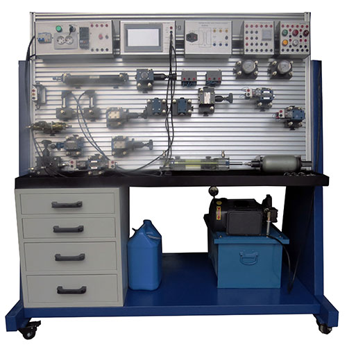 Bancada de treinamento hidráulico de dupla face Equipamento didático Equipamento escolar Equipamento de treinamento em mecatrônica