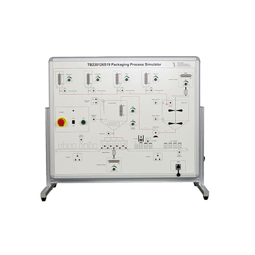 Simulador de Processo de Embalagem Equipamento de Bancada de Ensino Tecnologia Educacional Instrutor de Controle de Processo