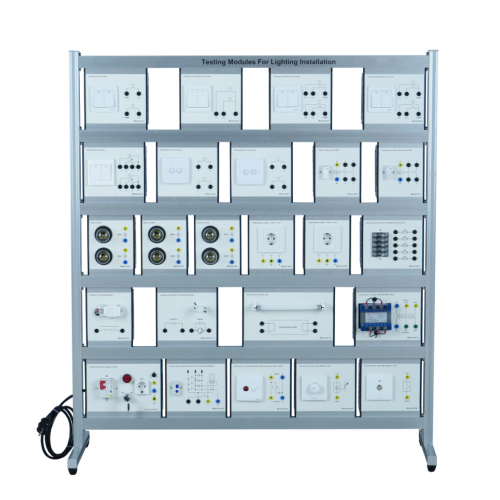 Módulos de teste para instalação de iluminação Equipamento didático Equipamento de treinamento elétrico