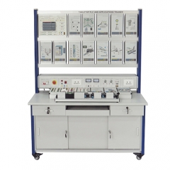 Equipamento de bancada para formação em PLC e aplicações, tecnologia educativa, equipamento para formação em eletricidade.
