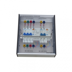 Disjuntor diferencial, equipamento de laboratório escolar, equipamento didático educacional, equipamento de treinamento em eletricidade.