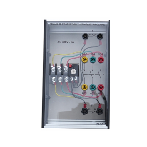 Relé de proteção térmica de 3 polos, equipamento para bancada de ensino, tecnologia educacional, treinamento em eletricidade.