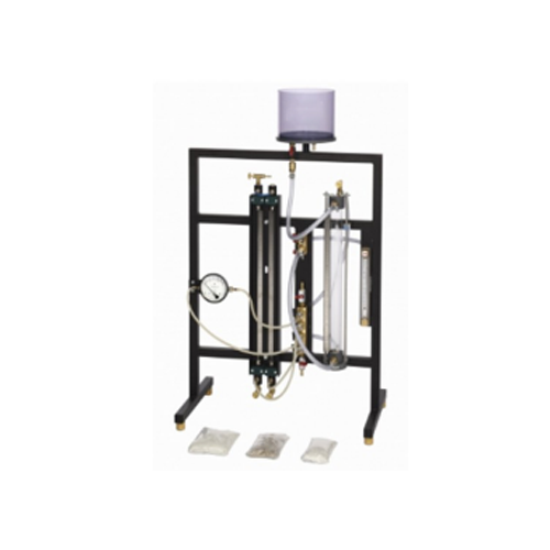 Flujo a través de capas de partículas Equipo educativo escolar Banco de trabajo de capacitación vocacional Laboratorio Equipo de mecánica de fluidos