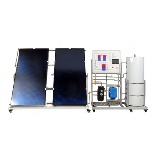 Mini sistema colectivo de agua caliente solar Equipo educativo escolar Banco de trabajo para capacitadores vocacionales Entrenador de energías renovables Sistema de enseñanza de energía solar