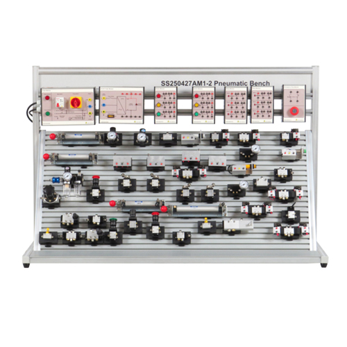 Bancada pneumática, equipamento educativo escolar, treinador vocacional, bancada de trabalho, treinadores electropneumáticos.