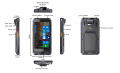 Handheld Mobile Computer Industrial Windows 10 4G LTE NFC reader 2D Honeywell barcode reader Rugged PDA