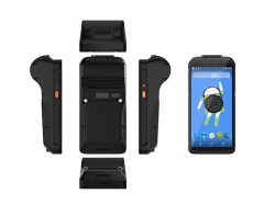 6inch FHD android 8.0 OS mobile computer with 40mm thermal printer