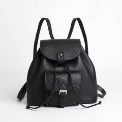 L1893 2019 New Summer full grain cow leather  Women drawstring backpack with pocket