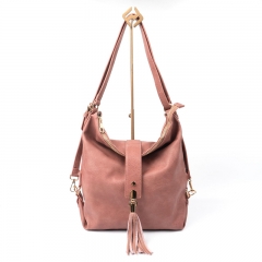 PU2265 2019 Trendy large capacity Soft PU Tassel Tote Shoulder Bag for Women
