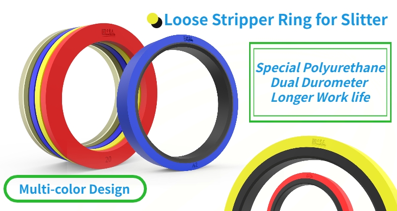 Loose stripper rings for slitter