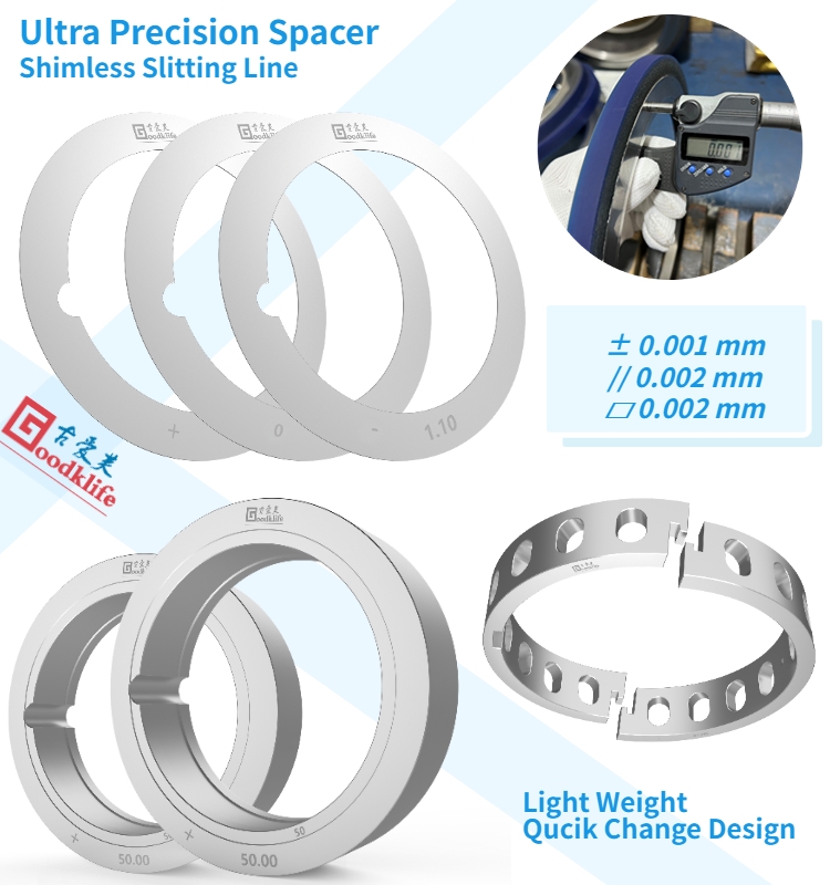 Ultra Precision Spacer for Shimless Slitting Line