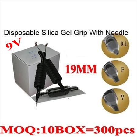 300pcs 9V  Disposable grips with needles 19MM