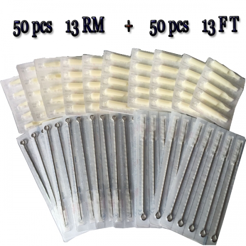 15RM Tattoo needles+ 15FT  Disposable White Tips