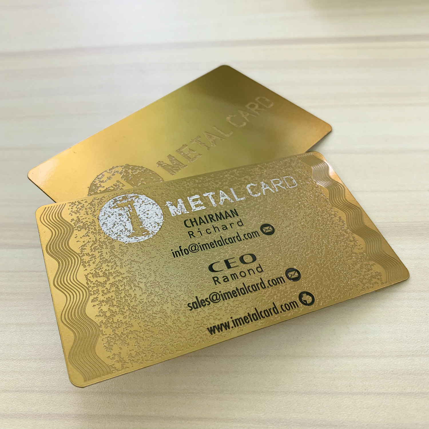 24K gold metal business cards