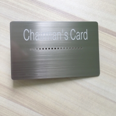 Brushed metal business cards custom