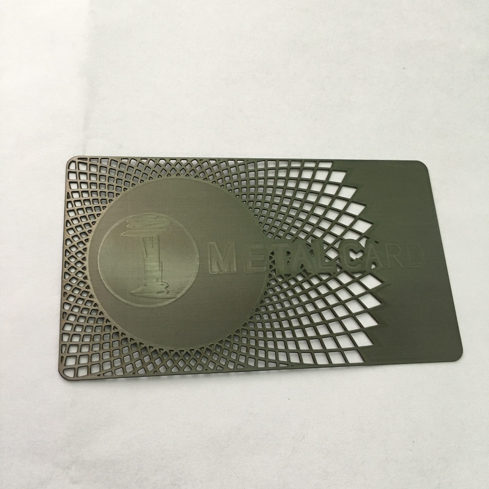 Gun metal business card made of stainless steel