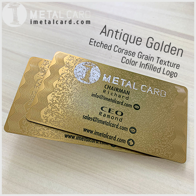 Metal golden card