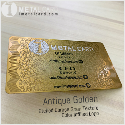 Antique gold metal membership card