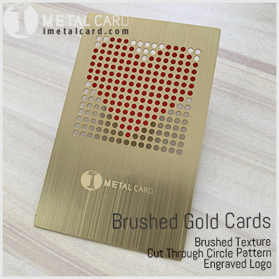 Color infilled metal gold card