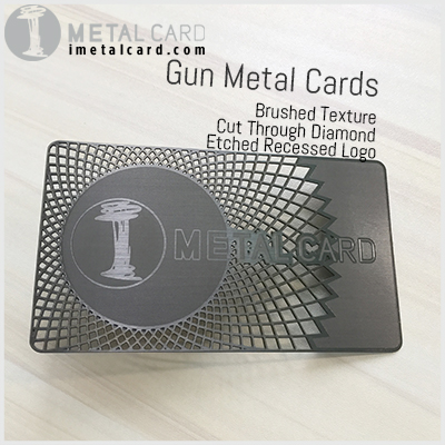 Gunmetal metal business card