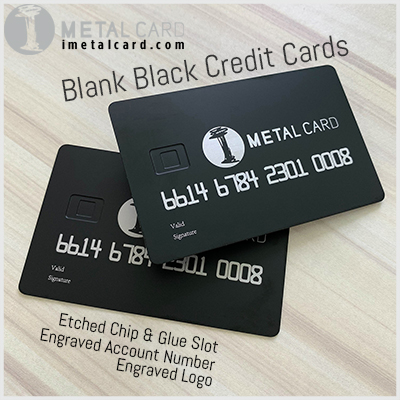 EMV standard blank metal credit card