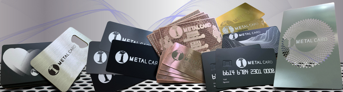 Stainless steel card with abundant finish options