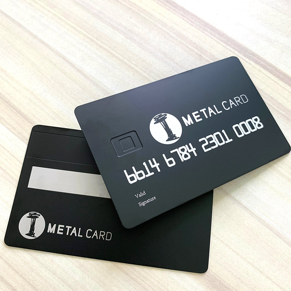 Blank metal credit card