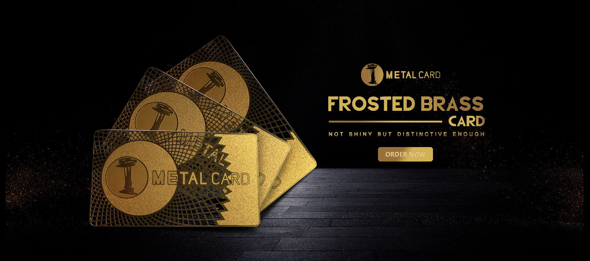 Frosted brass luxury metal business cards