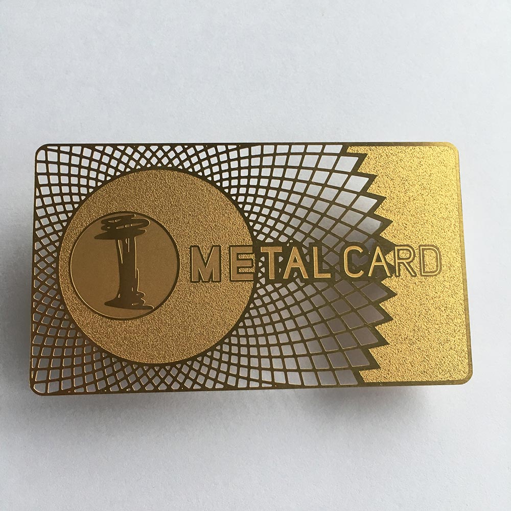 Brass business card