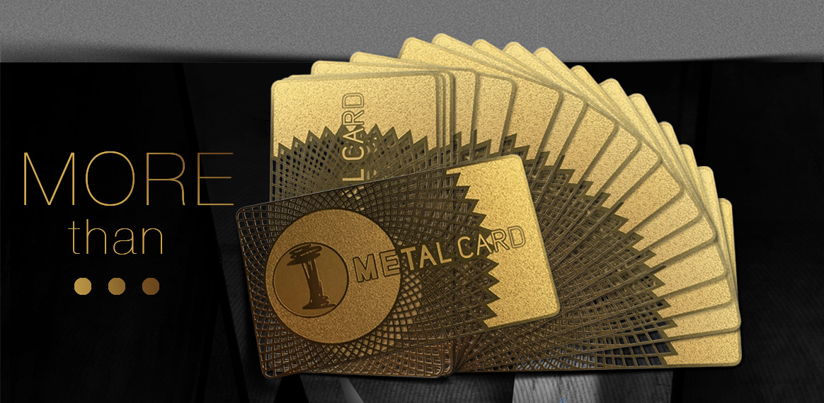 Frosted finish brass business card