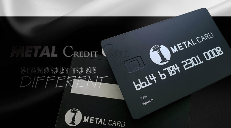 Blank metal credit card