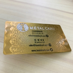 Stainless steel 24K gold plated business cards