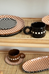 Vintage Checkerboard Tableware Collection