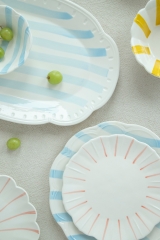 Chic Organic Stripes Ceramics Tableware