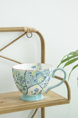 Rich Handpainted Flower Mugs