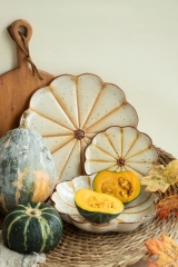 Soft Earthy Tone Speckled Pumpkin Cookware