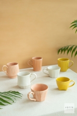 Simple Stripe Matte Glaze Tableware Set