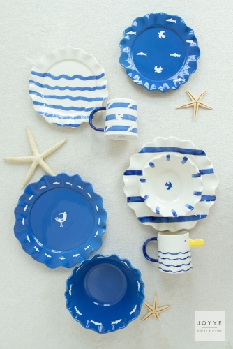 Blue and White Sea Vibe Dinnerware Collection