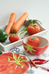 Chic Vegetable Ceramic Tableware Collection