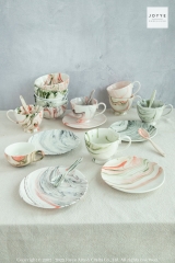 Colorful Marble Effects Ceramic Tableware Collection