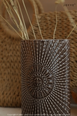 Vintage Dark Brown Ceramic Vase Collection