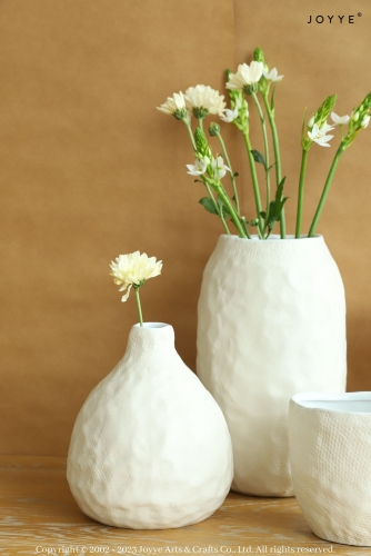 Organic White Glaze Vase and Planter Collection